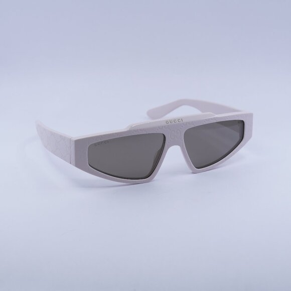 🕶️ New Gucci GG1591S 005 Sunglasses - Ivory Frame, Grey Lenses - Picture 1 of 10